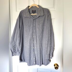 Kirkland 18 1/2-34/35 Tailored Fit No Iron Long Sleeve Button Up Men's Shirt